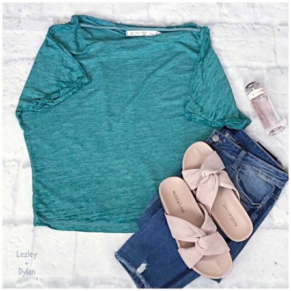 FREE PEOPLE Astrid Burn Out Convertible Palm Tee - Picture 2 of 6